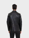 MENCIA BLAZER EN CUIR POUR HOMME | NOIR